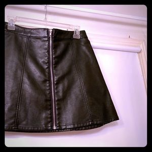H&M Faux Leather Mini Skirt